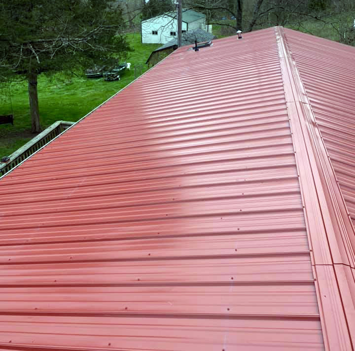 red metal roof installation jackson roofing indiana